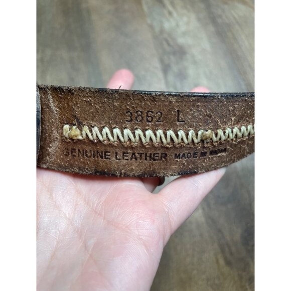 Mens Brown Genuine Leather Braided Belt Size Large‎ - Picture 7 of 7